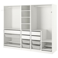 IKEA PAX Kombinacja szafy biały 250x58x201 cm