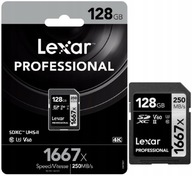 Karta pamięci Lexar SDXC Professional 128GB 250MB/s V60 1667x