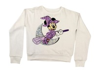 Bluza dziecięca dziewczęca DISNEY Myszka Mickey Miki r. M 8/10 cekiny Biała