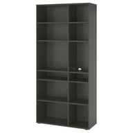 IKEA VIHALS Regál 10 políc 95x37x200 cm tmavosivý