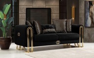 sofa MASSIMO 2-osobowa salon 5 poduszek w zestawie styl glamour