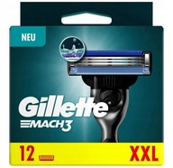 12x Gillette Mach3 Wkłady Ostrza Nożyki do Maszynki do Golenia Oryginalne