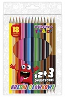 Ceruzkové pastelky Fun&Joy 18 farieb obojstranné trojuholníkové