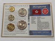 Hongkong 1997-1998 Set monet obiegowych , 5 x UNC
