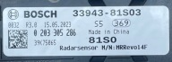 SUZUKI SWIFT MK8 RADAR SENSOR DISTRONIC 33943-81S03 0203305286