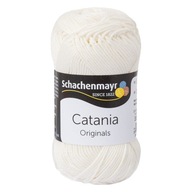 50g włóczka 100% bawełna Catania kremowobiała 105