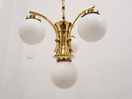 ŻYRANDOL LAMPA ART DECO LATA 30-TE ZŁOTO KULE