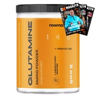 nowmax L-GLUTAMINE GLUTAMINA PROSZEK 500 g REGENERACJA BUDOWA MIĘŚNI