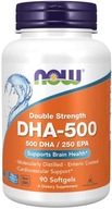 Omega-6 mastné kyseliny Now Foods DHA-500 Výživový doplnok
