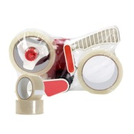 SZALAGADAGOLÓ + 2x ERŐS CSOMAGOLÓSZALAG 50m SZALAGZÁRÓ - SZETT SZALAGGAL