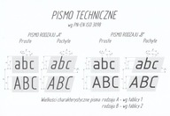 Blok - pismo tech. typu "A pochyłe" A-4