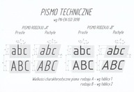 Blok - pismo techniczne typu A pochyłe A4