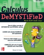 Calculus DeMYSTiFieD, Second Edition Krantz