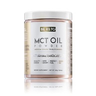 BeKeto MCT Oil Powder Olej MCT w proszku Energia Naturalna Czekolada 300 g