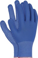 Pracovné rukavice / modro-biele / Veľkosť: 9 - L / OX-DOTUA_NW