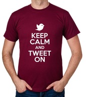 koszulka KEEP CALM AND TWEET ON prezent