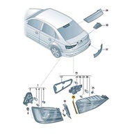 OSŁONA ŚWIATŁA LAMPY TYLNEJ AUDI A3 8V LEWA WEWNĘTRZNA