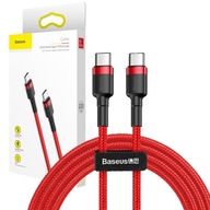 BASEUS KABEL PRZEWÓD USB-C PD PD2.0 60W 20V 3A QC3.0 1M CZERWONY