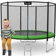 Trampolina do ogrodu ogrodowa dla dzieci z siatką zewnętrzna 312 cm 10ft