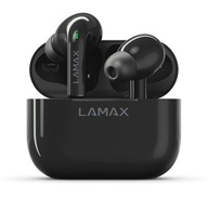 Čierne bezdrôtové slúchadlá do uší Lamax Dotyk Bluetooth 5.1 USB-C