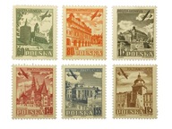 POLSKA Fi 715-720 ** 1954 budowle historyczne