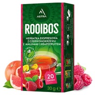 ČAJ ROOIBOS ČERVENÝ EXPRESNÝ GRAPEFRUIT MALINA ASTRA 20 VRECÚŠOK 30G