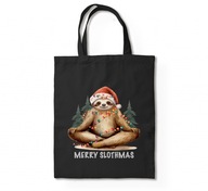 Vianočná bavlnená taška na nákupy alebo darček - Merry Slothmas