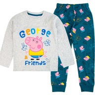 Piżama piżamka bawełniana George and Friends - JASNY szary Morski 110