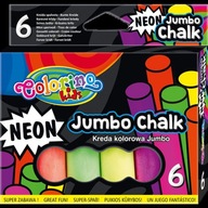 Kreda Colorino Kids Neonowa Jumbo 6 Sztuk