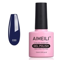 AIMEILI Żelowy lakier do paznokci UV LED Soak Off niebieski (030) 10ml