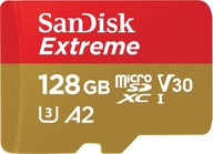 KARTA PAMIĘCI MICROSD 128 GB SZYBKA EXTREME A2 U3 DO APARAT KAMERA SMARTFON