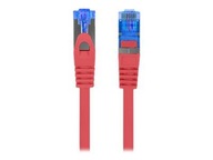 LANBERG Patchcord Cat.6A S/FTP LSZH CCA 0.25m red