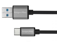 Kabel USB 3.0 wtyk A - wtyk typu C 1m K&M 43201