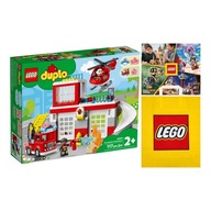 LEGO DUPLO- Remiza Strażacka i helikopter (10970) +Torba Prezentowa+Katalog