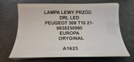 light left front DRL LED PEUGEOT 308 T10 21- original 9835230980