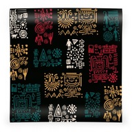 Tapeta do salonu wzory azteckie wzory majów