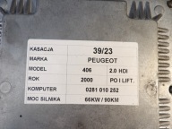 COMPUTER PEUGEOT 406 0281010252 9635158180