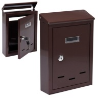 VOREL POSTALÁDA 285x200x60MM BARNA ACÉLLEMEZ 78542