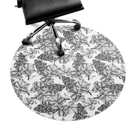Okrúhla podložka pod počítačovú a kancelársku stoličku Hrozno a listy