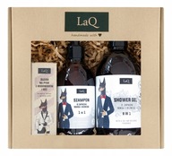 LaQ Doberman pánska sada 500 ml umývací gél + šampón 300 ML+ olej 30ML