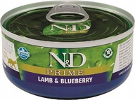 FARMINA N&D Cat Prime lamb blueberry karma mokra dla kota z jagnięciną 70g