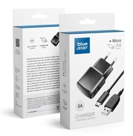 Ładowarka sieciowa Blue Star z odpinanym kablem microUSB 2A Uniwersalna USB