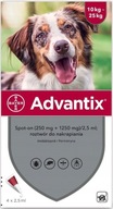 Advantix na pchły kleszcze psy 10-25kg (4x 2,5ml)