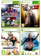 Zestaw Gier Sportowych PES / NFL / WWE / Cricket 4-GRY Xbox 360