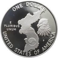 USA 1 dolar, 1991 38. rocznica wybuchu wojny koreańskiej, stan 1