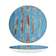 Tanier OBED veľký porcelánový modrý Wilmax okrúhly 28 cm