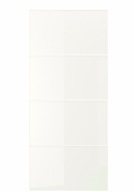 IKEA FARVIK 4 panele do ramy drzwi przesuwanych, białe szkło, 100x236 cm