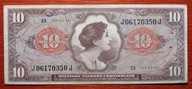 USA MPC 10 dolarów J06170350J Seria 641 [1965]