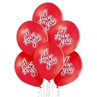 BALONY WALENTYNKOWE I LOVE YOU KOCHAM CIĘ WALENTYNKI MIŁOŚĆ HEL 6szt