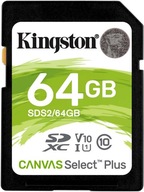 Karta pamięci Kingston SDXC Canvas Select Plus 64GB 100R Class 10 UHS-I